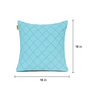 Blue Cotton Solid 18x18 inches Cushion Covers (Pack of 2)