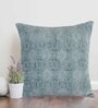 Blue Traditional Ethnic Cotton 20 x 20 Inch Cushion Cover