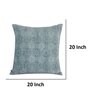 Blue Traditional Ethnic Cotton 20 x 20 Inch Cushion Cover