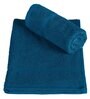 Blue Cotton Solid 350 GSM Hand Towels (Set of 2)