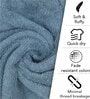 Blue Solid 550 GSM Cotton Towel Sets (Set of 4)