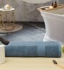 Blue Solid 550 GSM Cotton Bath Towel
