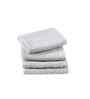 Blue Cotton Solid 550 GSM Face Towel Set (4Pc)