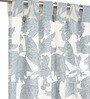 Blue Cotton Solid 7ft Semisheer Rod Pocket Door Curtain (1 Pc)