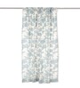 Blue Cotton Solid 7ft Semisheer Rod Pocket Door Curtain (1 Pc)