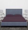 Maroon Cotton Solid Finest 300TC Plain Super King Bedsheet with 2 Pillow Covers