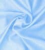 Blue Cotton Solid 210TC Plain Single Bedsheet with 1 Pillow Cover