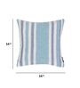 Blue Cotton Striped 14 x 14 inch Set of 5 Cushion Covers