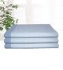Blue Cotton Striped 220 GSM Bath Towels 3 Pc