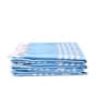 Blue Cotton Striped 201-250 GSM Bath Towel (Set of 3)