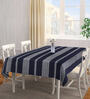Stripes Handwoven (72x52) Blue Cotton Table Cloth