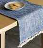 Blue Cotton Textured Table Runner