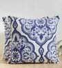 Blue Cotton Traditional 18x18 inches Cushion Cover (Set Of 5)