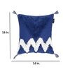 Blue Woven Cotton 16 x 16 Inches Cushion Cover