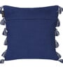 Blue Woven Cotton 16 x 16 Inches Cushion Covers (Set of 2)
