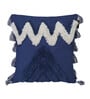Blue Woven Cotton 16 x 16 Inches Cushion Covers (Set of 2)