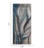 Blue Cream Abstract Polypropylene 5 ft x 2.5 ft Machine Made Runner