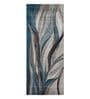 Blue Cream Abstract Polypropylene 5 ft x 2.5 ft Machine Made Runner