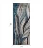 Blue Cream Abstract Polypropylene 5 ft x 2 ft Machine Made Runner