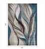 Blue Cream Abstract Polypropylene 6 ft x 4 ft Machine Made Carpet