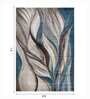 Blue Cream Abstract Polypropylene 7 ft x 5 ft Machine Made Carpet