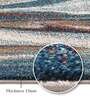 Blue Cream Abstract Polypropylene 7 ft x 5 ft Machine Made Carpet