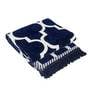 Blue Chenille Abstract 4 x 6 Feet Machine Made Carpet