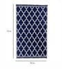 Blue Chenille Abstract 4 x 6 Feet Machine Made Carpet