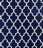 Blue Chenille Abstract 4 x 6 Feet Machine Made Carpet