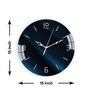 Blue Diagonal Lines Acrylic Wall Clock