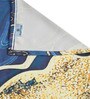 Blue Digital Abstract Printed Cotton Blend Double Bedsheet with 2 Pillow Covers