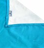 Blue Digital Floral Printed Cotton Blend Double Bedsheet with 2 Pillow Covers
