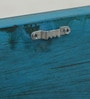 Blue Distress Color Handpainted Engineered Wood Carving Jharokha Frame
