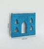 Blue Distress Color Handpainted Engineered Wood Carving Jharokha Frame