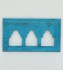 Blue Distress Color Handpainted Engineered Wood Carving Jharokha Frame