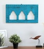 Blue Distress Color Handpainted Engineered Wood Carving Jharokha Frame