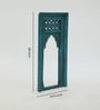 Blue Distress Color Handpainted Mango Wood Carving Jharokha Frame