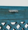 Blue Distress Color Handpainted Mango Wood Carving Jharokha Frame