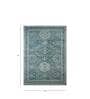 Blue Distressed Wool 8 ft x 10 ft Hand Knotted Carpet