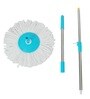 Blue Elegant 360  Bucket Mop Set with One Refill Mop Set