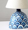 Blue Elegant Pattern Terracotta Table Lamp