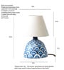 Blue Elegant Pattern Terracotta Table Lamp