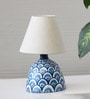 Blue Elegant Pattern Terracotta Table Lamp