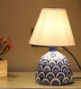 Blue Elegant Pattern Terracotta Table Lamp