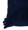 Blue Solid Velvet 16 x 16 Inches Embroidered Cushion Covers (Set of 5)