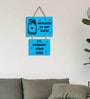 Blue Engineered Wood Wall Hanging