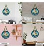 Blue Engineered Wood Wall Hanging