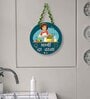 Blue Engineered Wood Wall Hanging