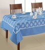 Nanala (108x60) Blue & White Cotton (Set of 10) Table Linen Set