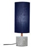 Vrikshya Blue Fabric Shade Table Lamp With Marble Base
